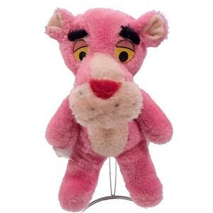 Vintage 1980 Pink Panther Plush Mighty Star 10" Yellow Eyes United Artists Retro